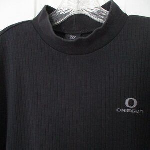 Nike Dri-Fit Mens L/S Black Mock-Turtle "Oregon" Underlayer Golf Shirt - Large